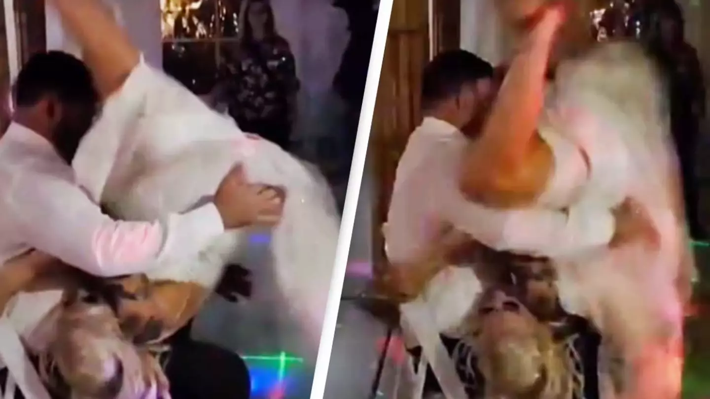 Bride slammed for giving ‘vulgar’ and ‘gross’ lap dance to groom at wedding reception