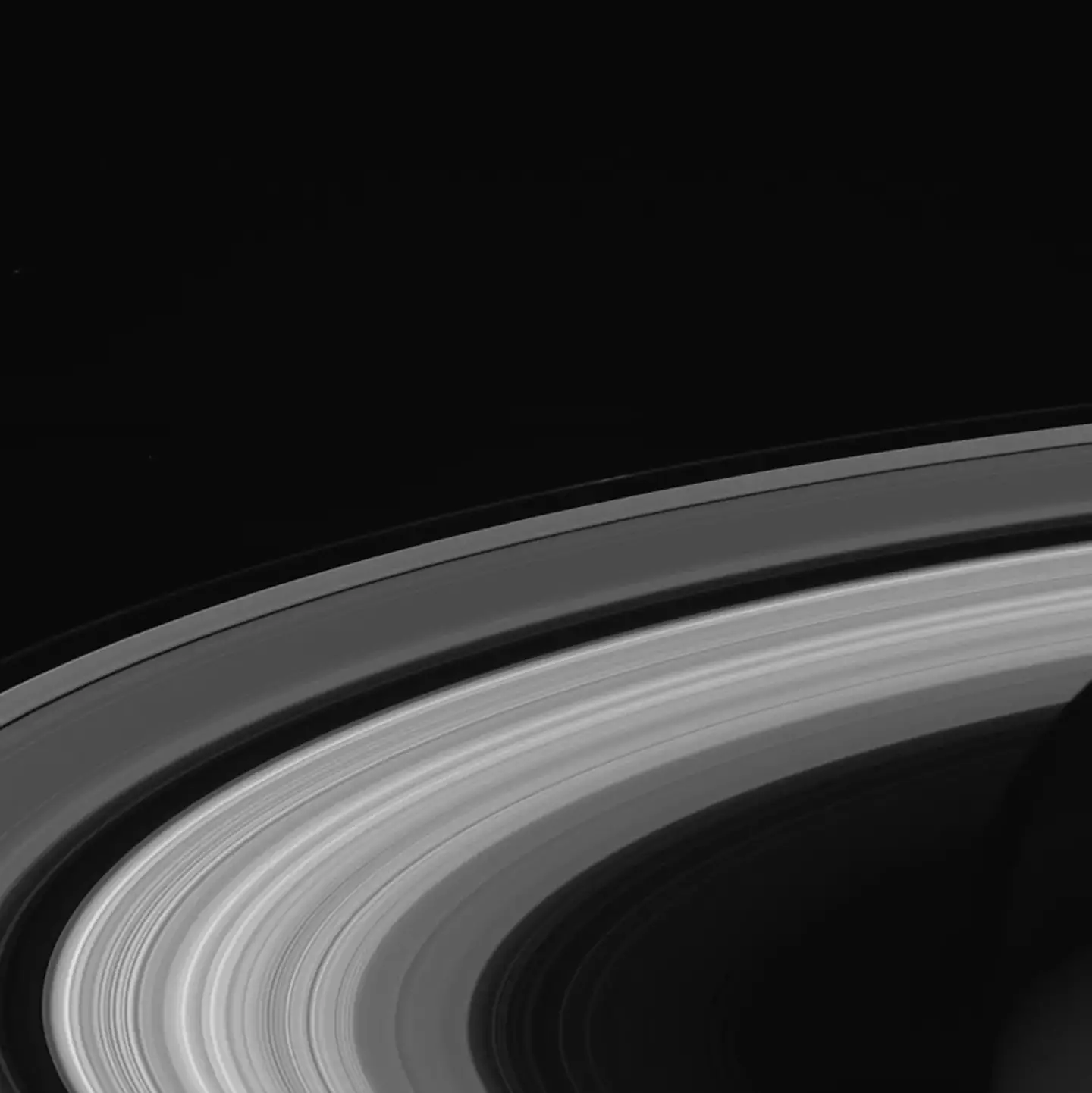Saturn's rings, captured by the spacecraft (NASA)