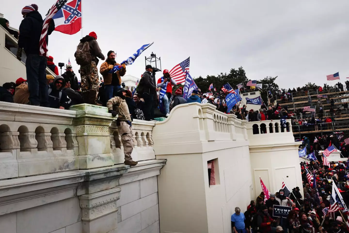 Trump was charged with inciting insurrection at the riots (Spencer Platt/Getty Images)