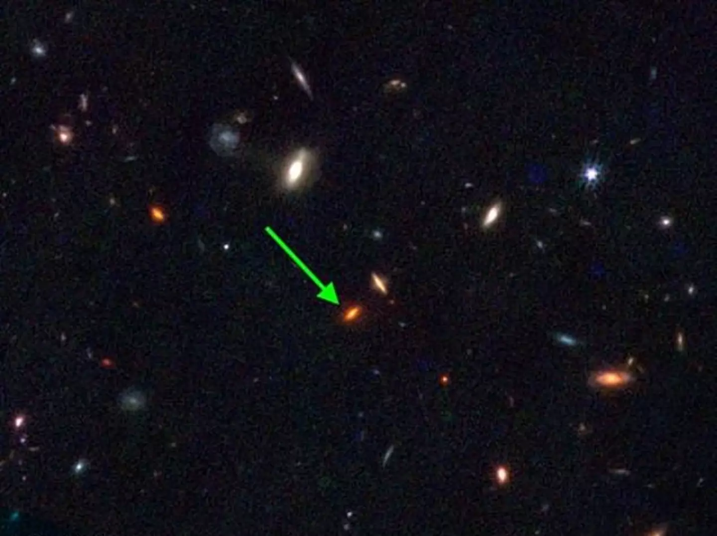 The galaxy was spotted by the James Webb Telescope.