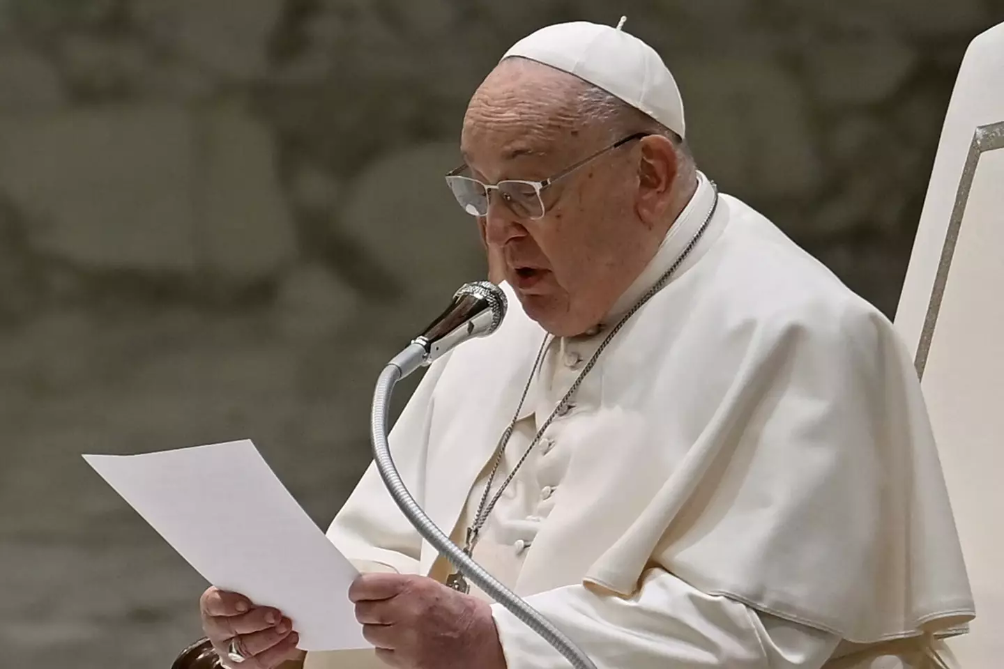 The Vatican said Pope Francis was rested (FILIPPO MONTEFORTE/AFP via Getty Images)