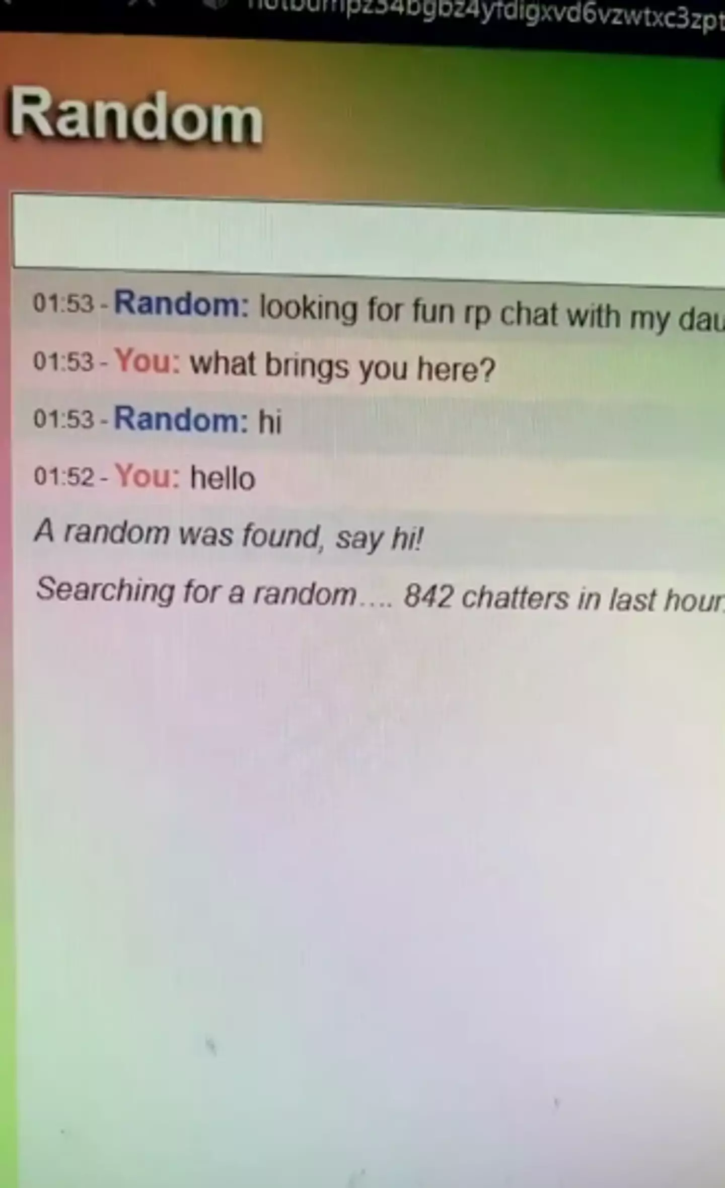 The TikToker tried out a random chat room on the dark web.