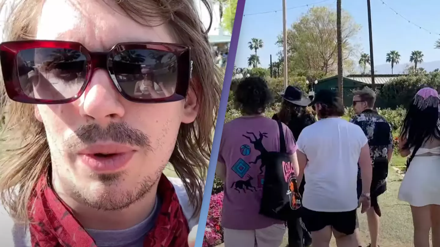 Festivalgoers show off the reality of what you get from paying over $1000 to get into VIP Coachella