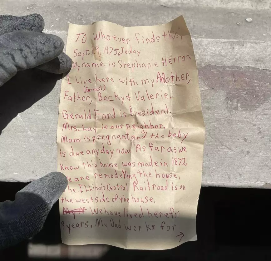 The note was written in 1975.