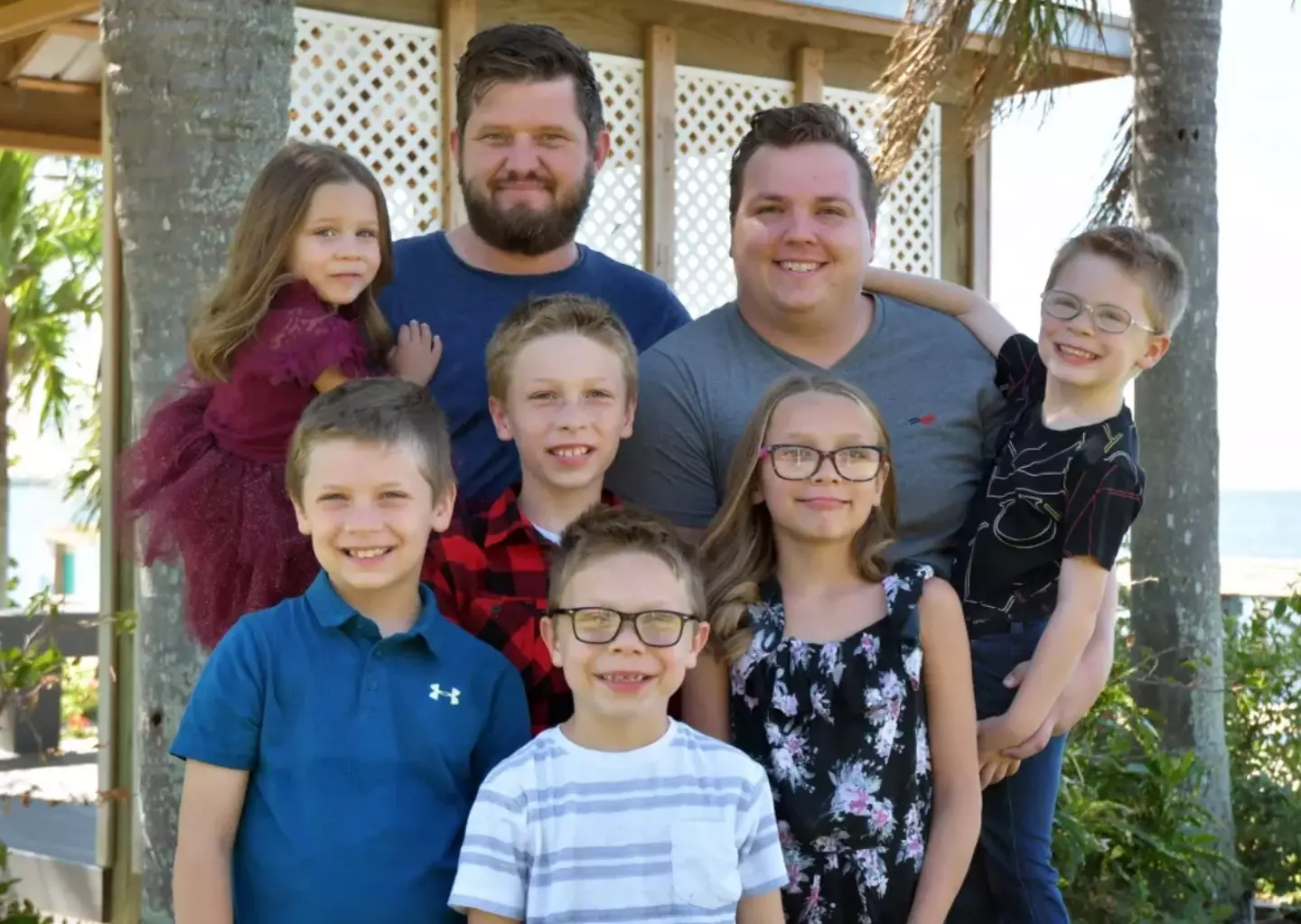 Dustin and Daniel adopted six siblings in May last year.