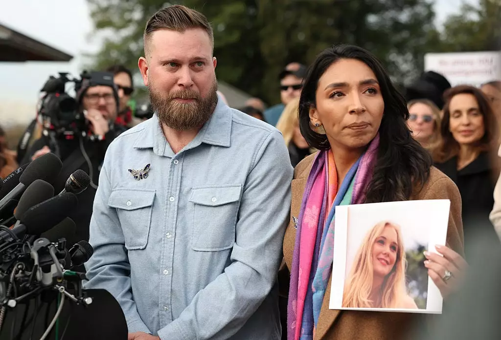 Virginia Giuffre's brother, Sky Roberts, and his wife, Amanda Roberts, pictured last year (Anna Moneymaker/Getty Images)