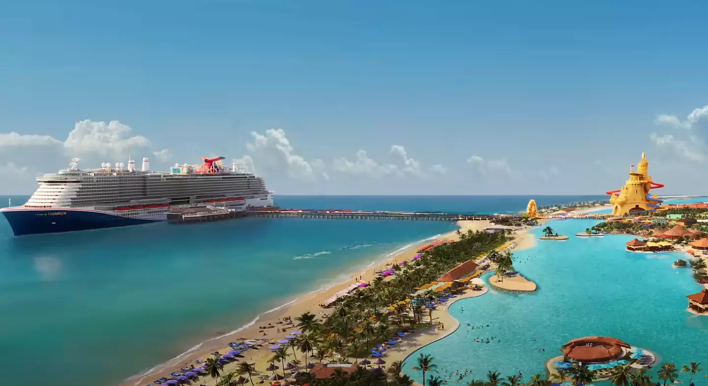 Celebration Key cost $600 million (YouTube/Carnival Cruise Line)