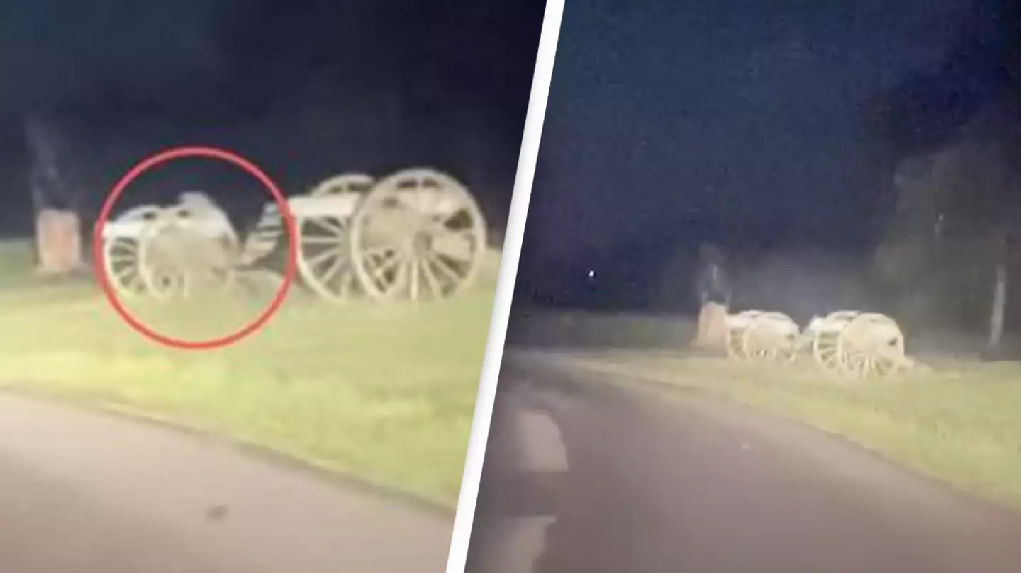 Terrifying footage appears to show 'ghost soldiers' running across road at Gettysburg