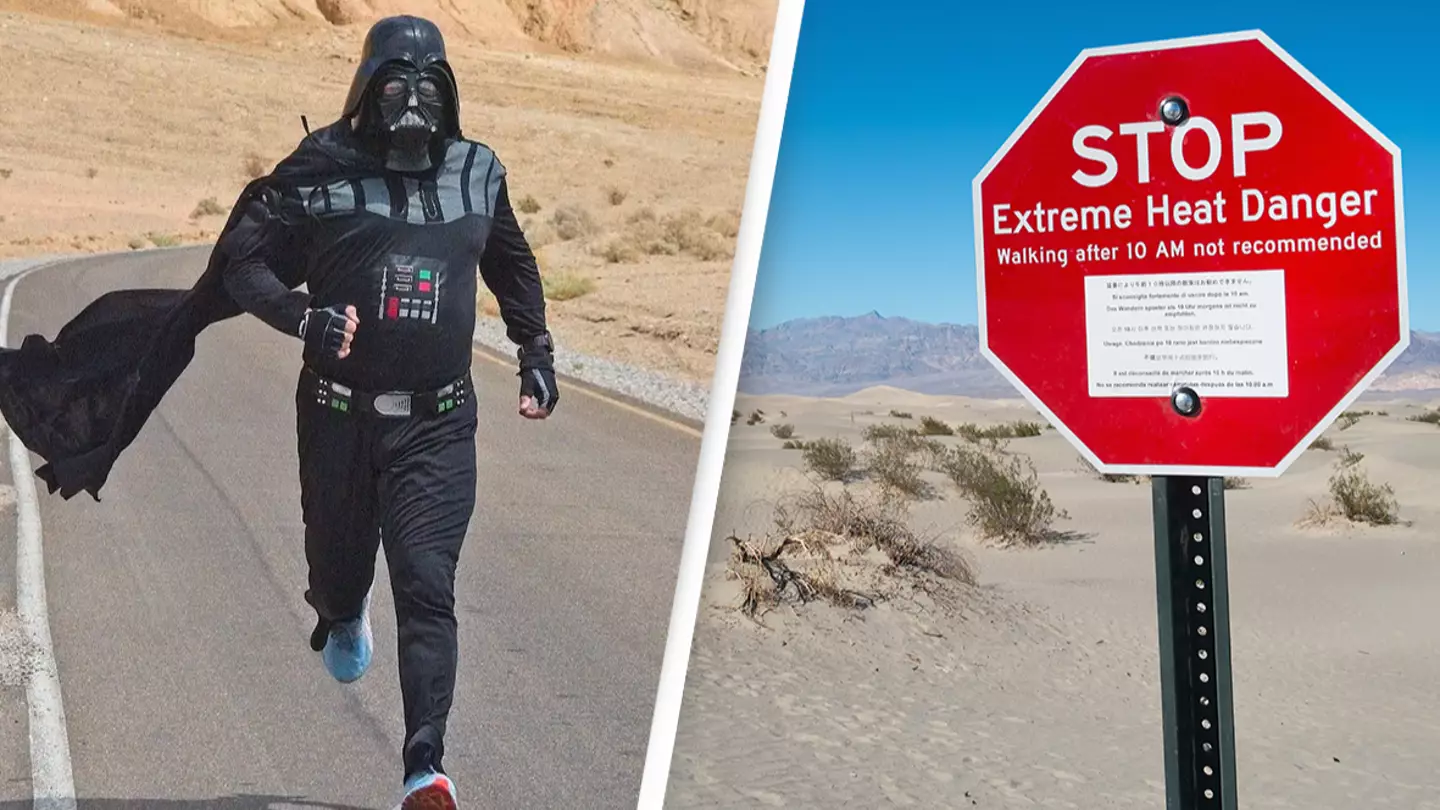 Man who dressed as Darth Vader to run a mile through Death Valley's lethal heat says no one else should try
