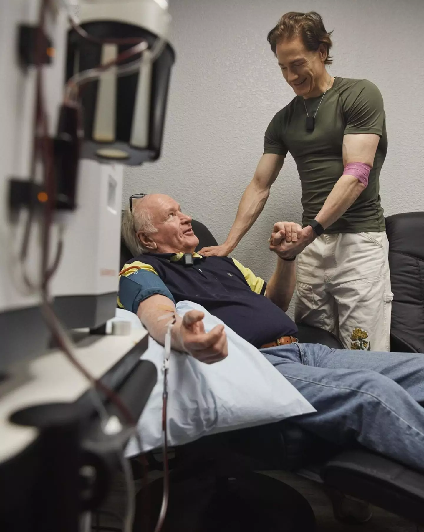 Bryan Johnson and his father Richard.