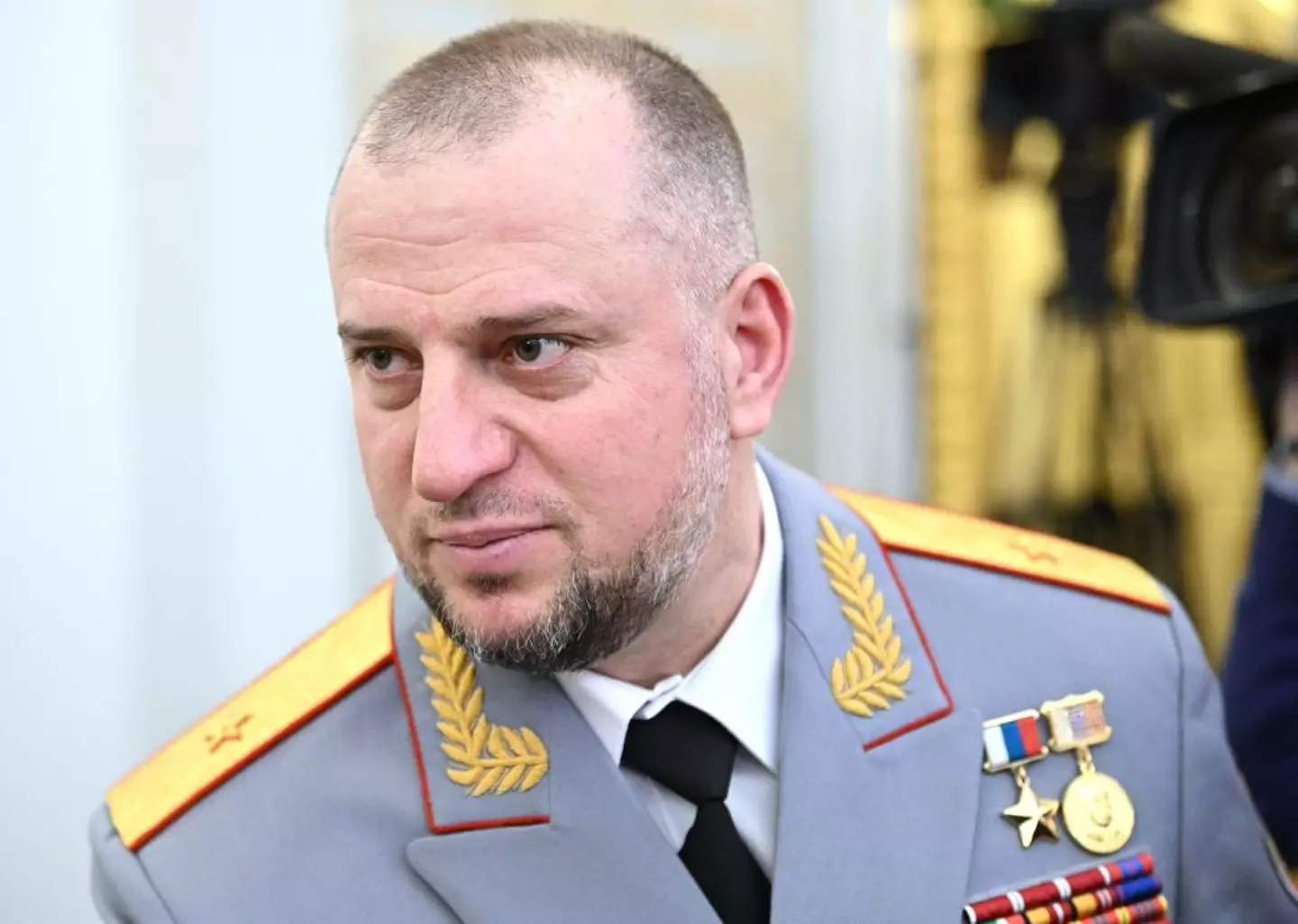 Apti Alaudinov is urging for the mass mobilisation of troops (SERGEI BOBYLYOV/POOL/AFP via Getty Images)