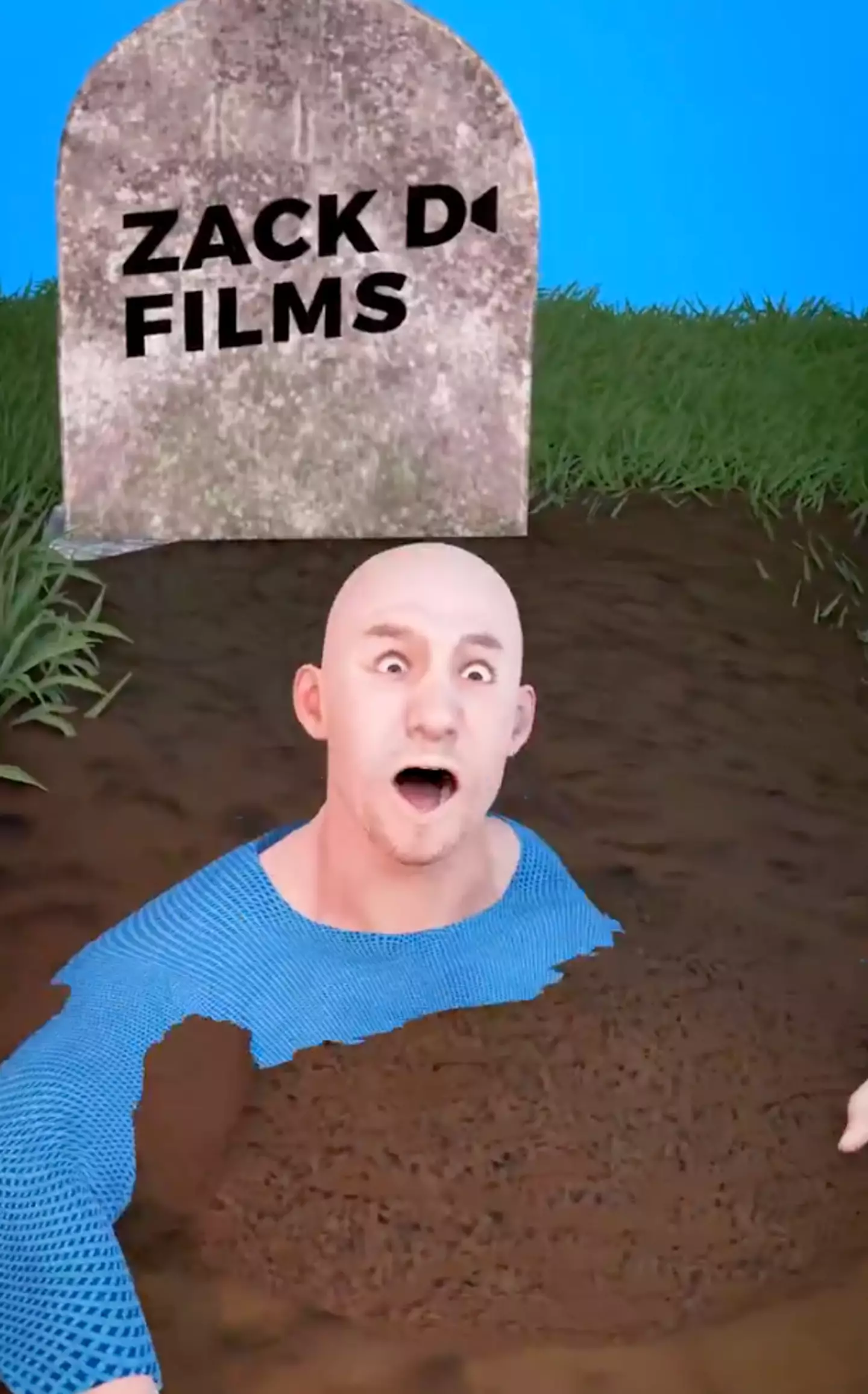 A simulation shows how you could supposedly survive being buried alive (Twitter/@zackdfilms1)