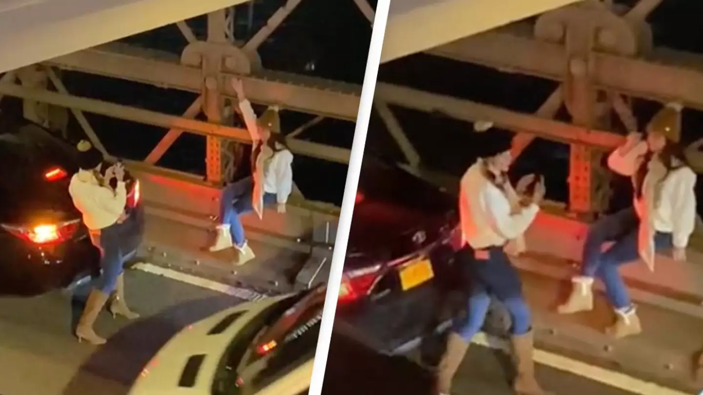 'Influencers' hold up traffic posing for photos on Brooklyn Bridge