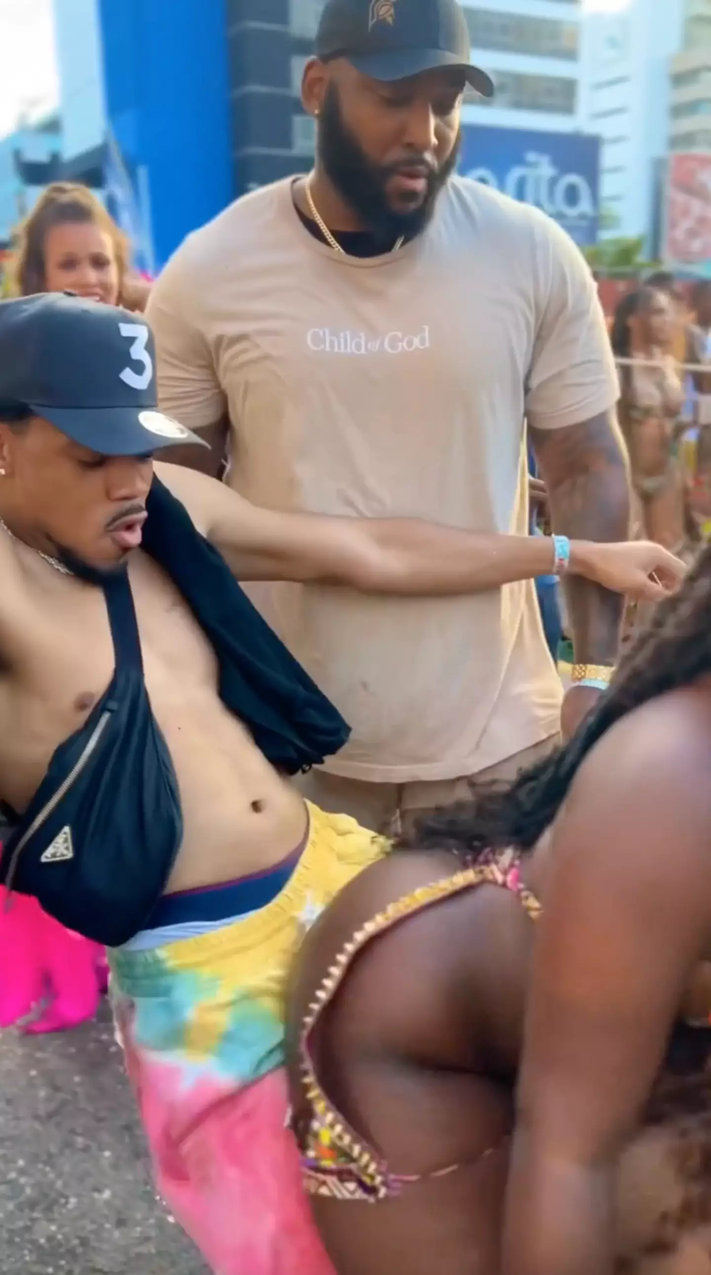 Chance whined with the woman and slapped her butt a few times.