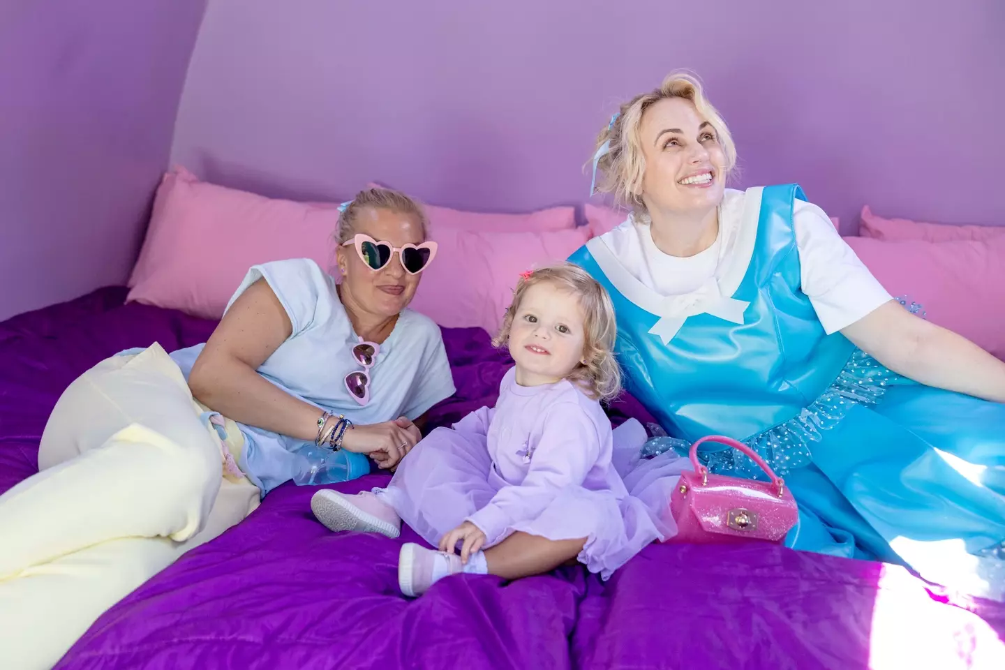The couple pictured with their daughter Royce (Scott Eisen/Getty Images for Airbnb)