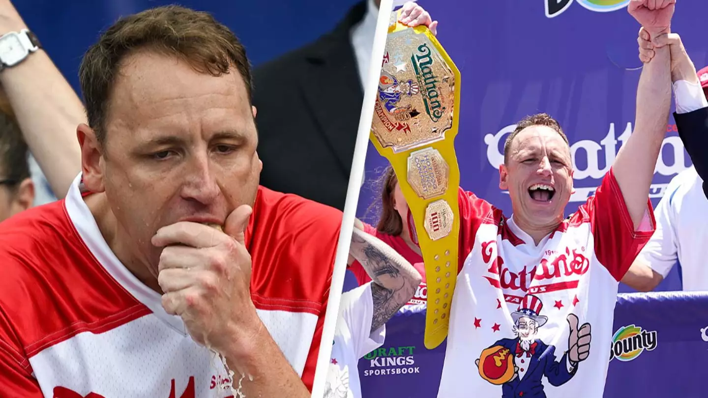 Joey Chestnut ate nearly 18,000 calories in just 10 minutes at hot dog eating championship