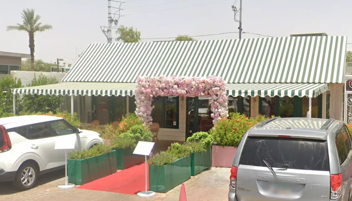 The restaurant is famous for its pink aesthetic, including pink pasta dishes (Google Maps)