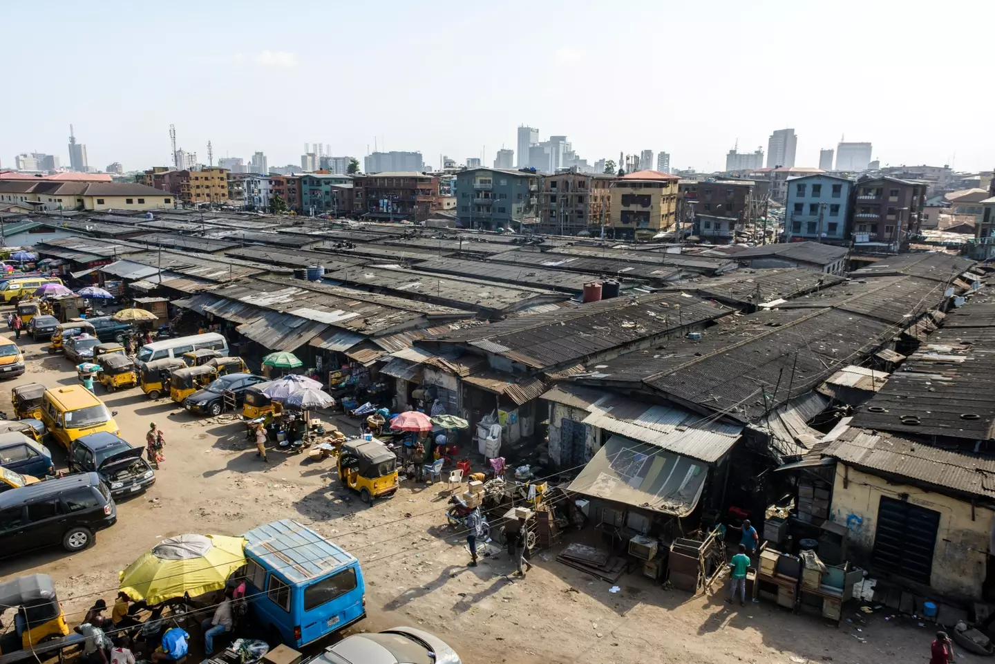 Slums in Lagos, Nigeria.