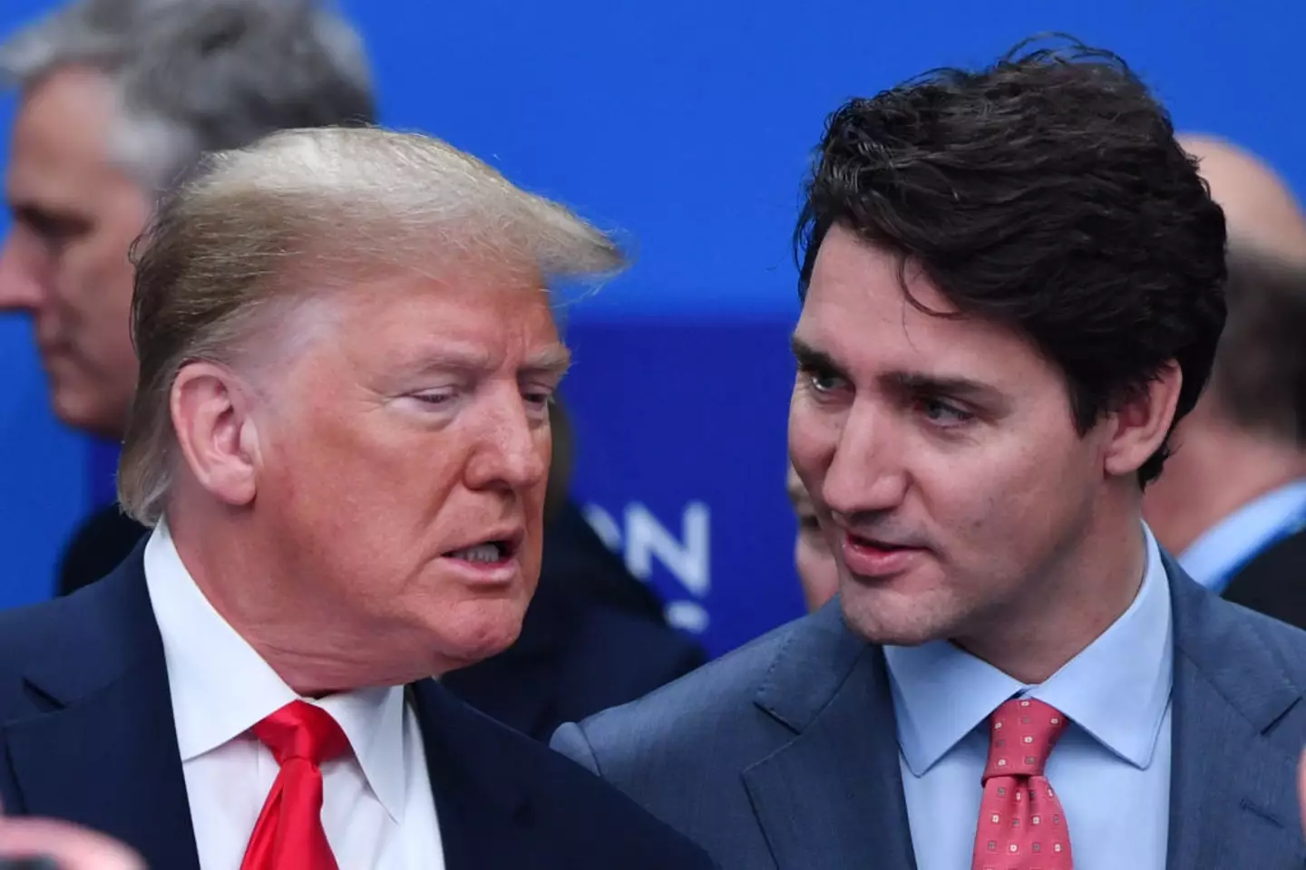 The US President is making digs at the Canadian Prime Minister as they battle it out over trade agreements (NICHOLAS KAMM/AFP via Getty Images)