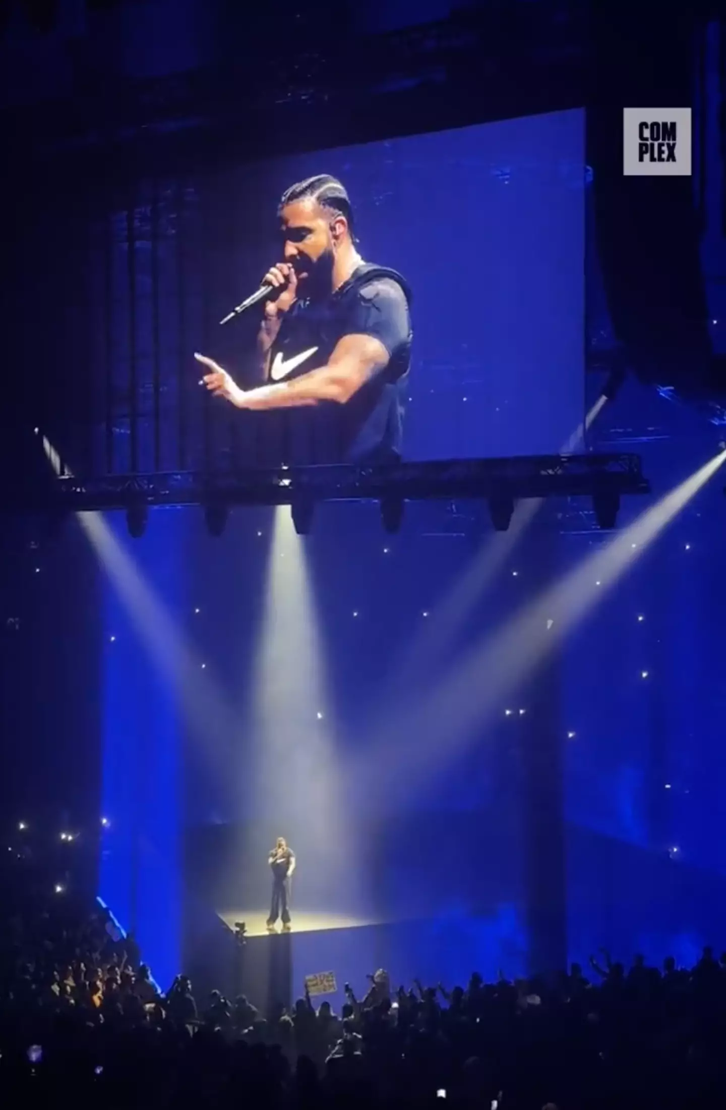 The rapper addressed a fan in the audience.