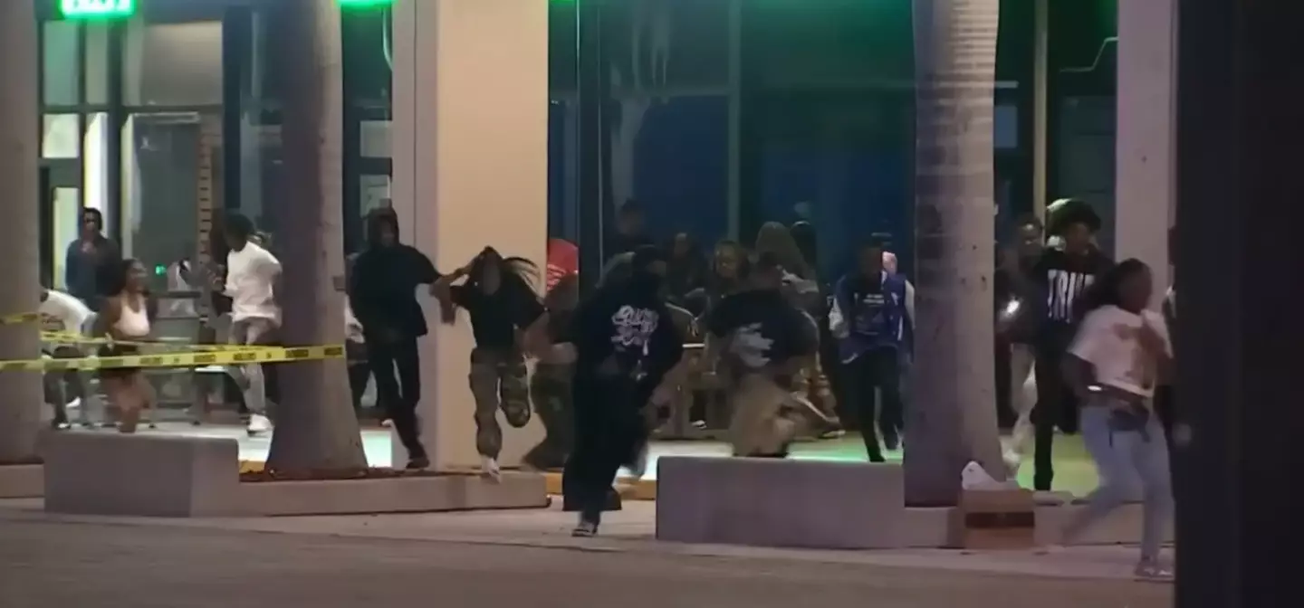 Shoppers were seen fleeing the mall.