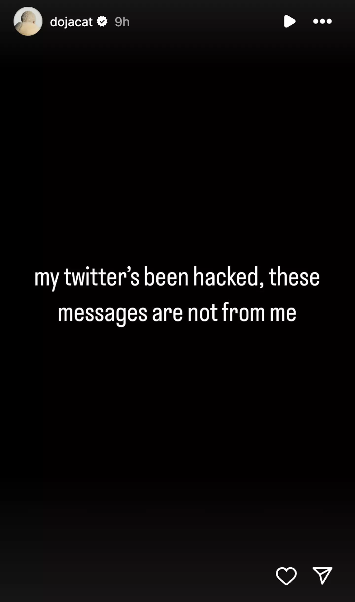 Doja Cat says Twitter has been 'hacked' (Instagram/ @dojacat)