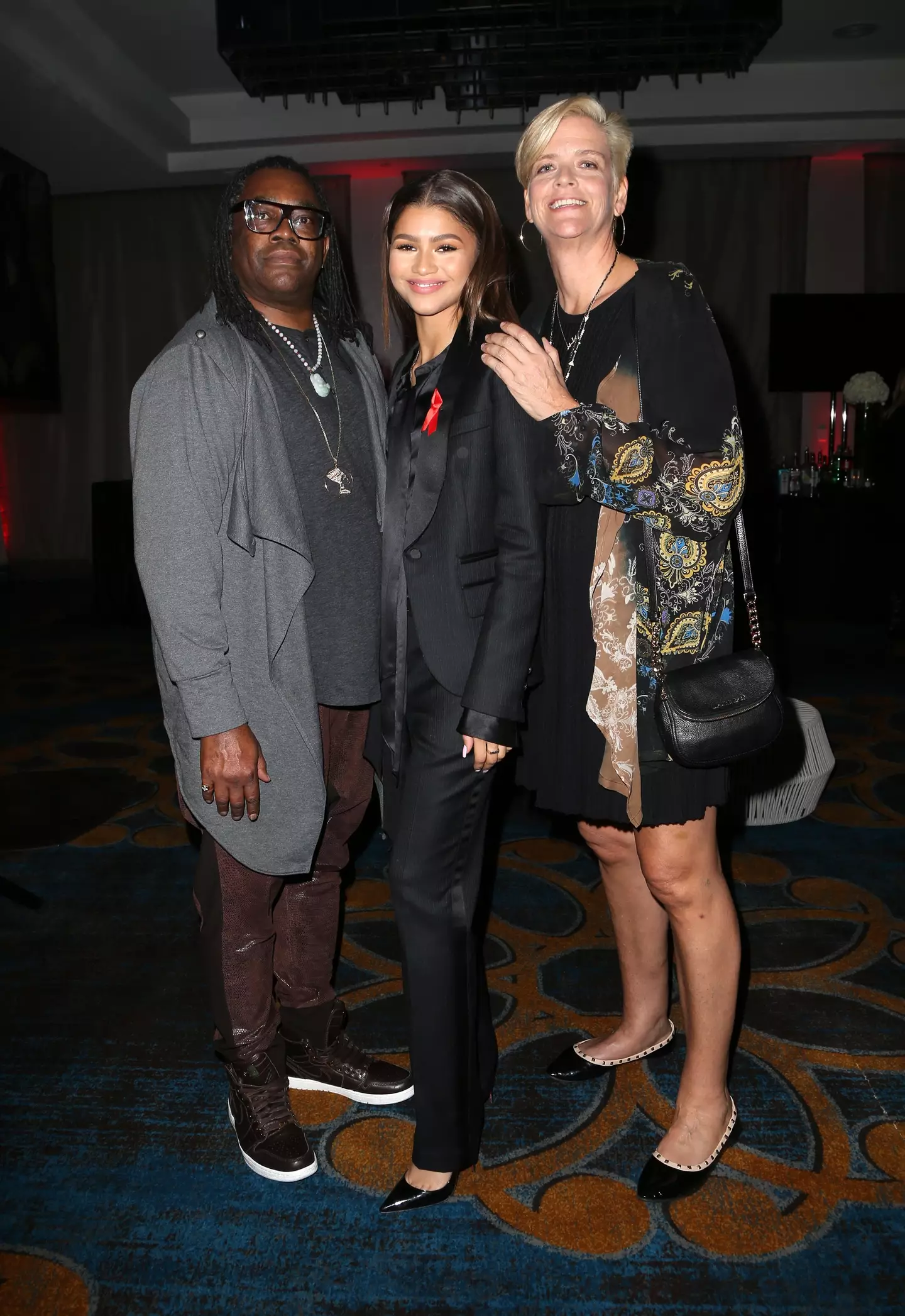 Zendaya with parents Kazembe Ajamu Coleman and Claire Stoermer.