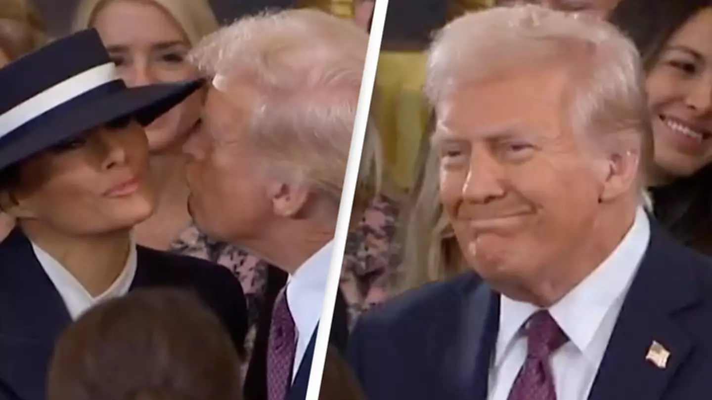 Body language expert breaks down exactly what happened when Melania 'turned her face' as Trump failed to kiss her during inauguration