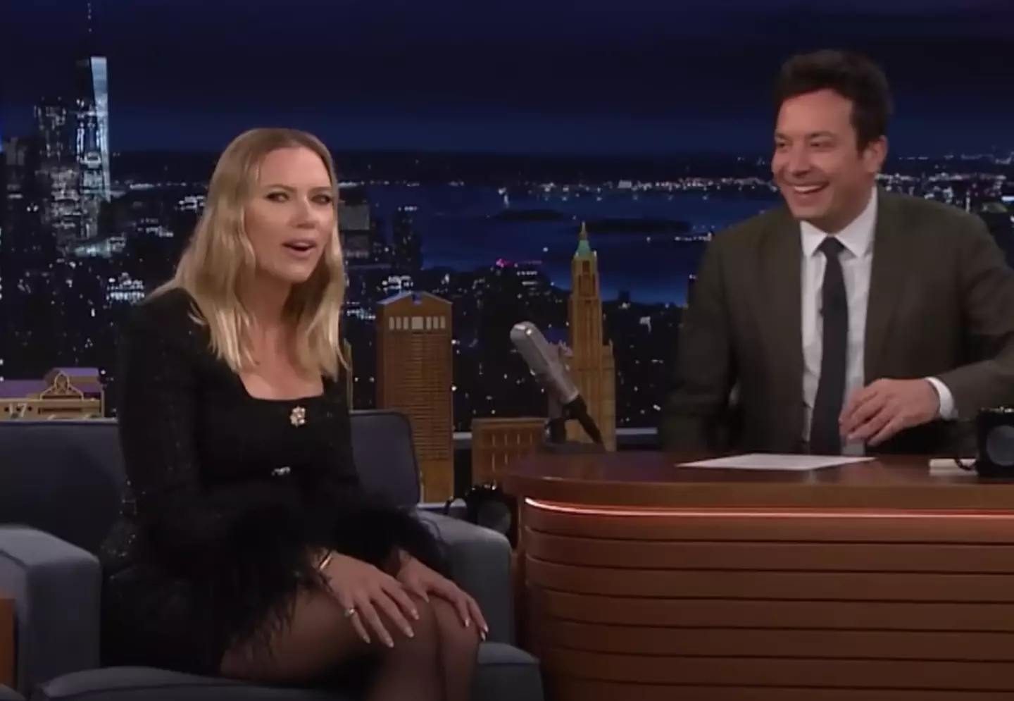 Johansson has finally addressed the clip while speaking to Jimmy Fallon.