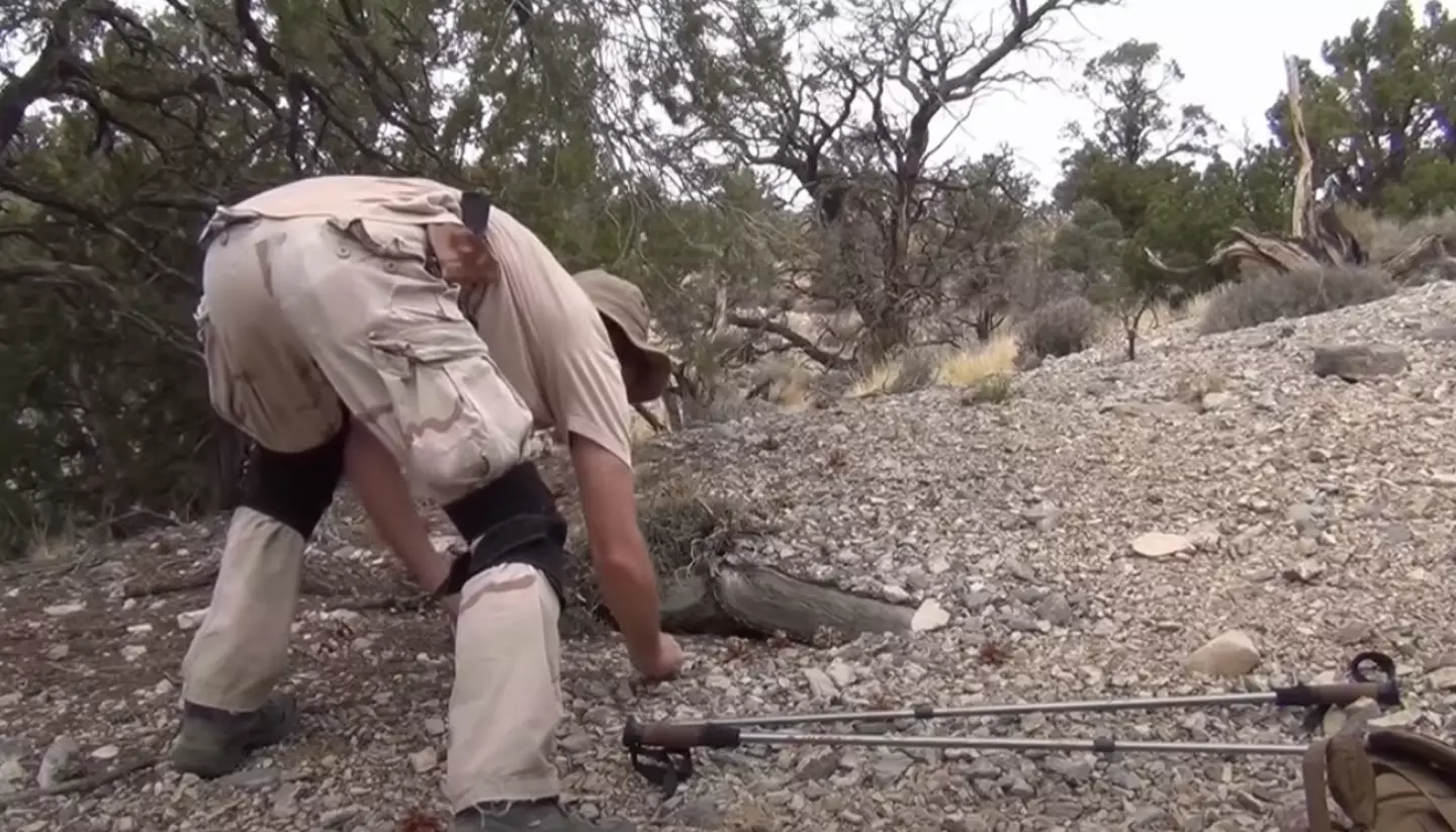 Veach claimed he felt 'vibrating' near the cave.