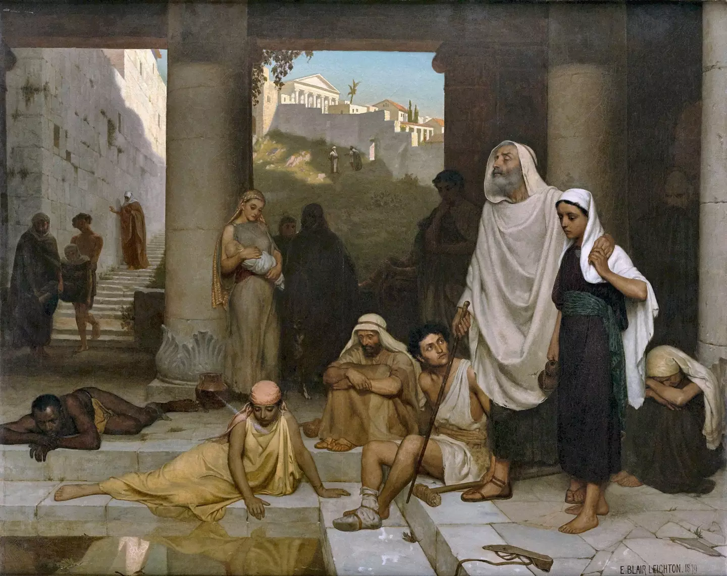 A blind man was allegedly cured by Jesus at the Pool of Siloam.