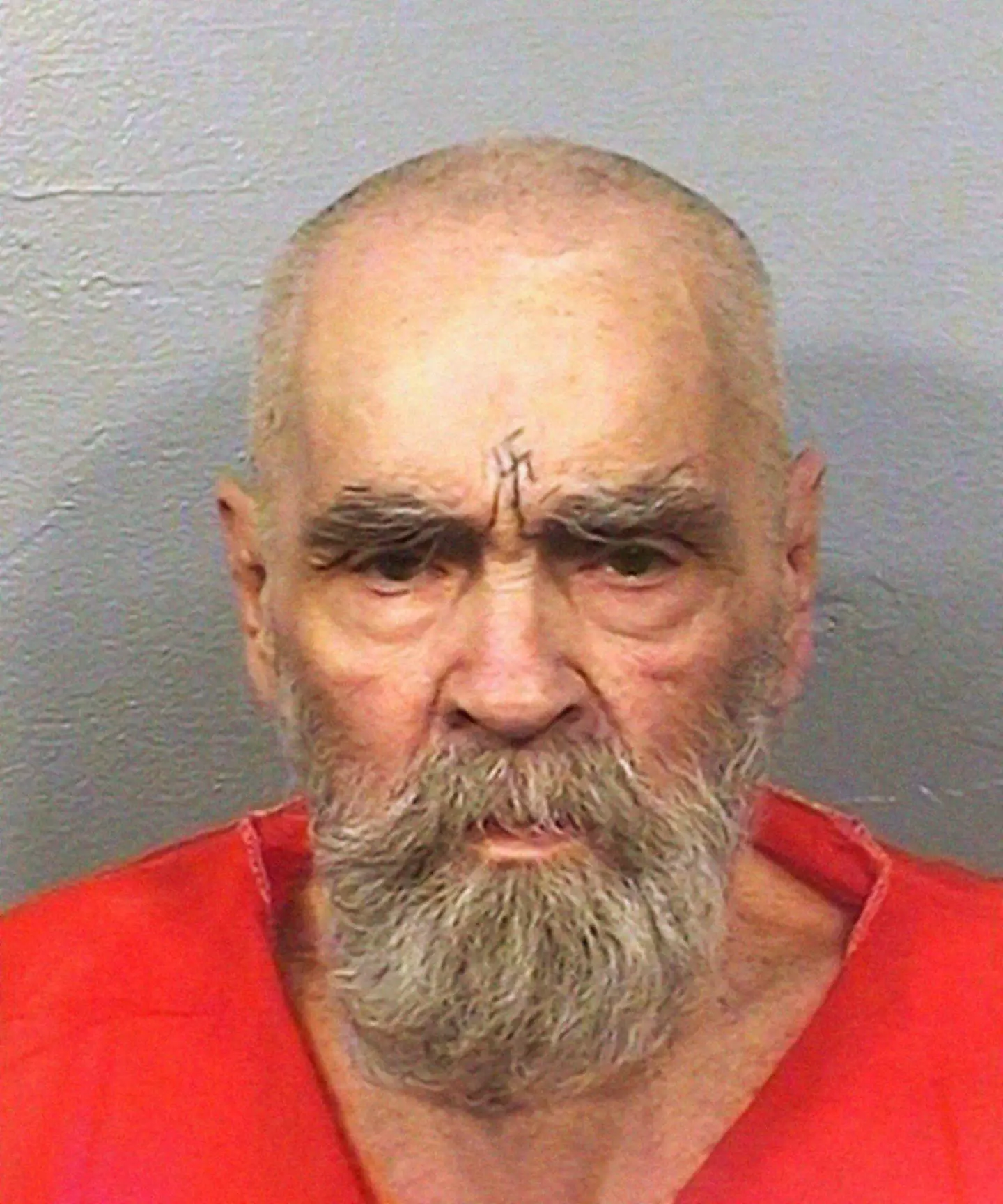Charles Manson mugshot.