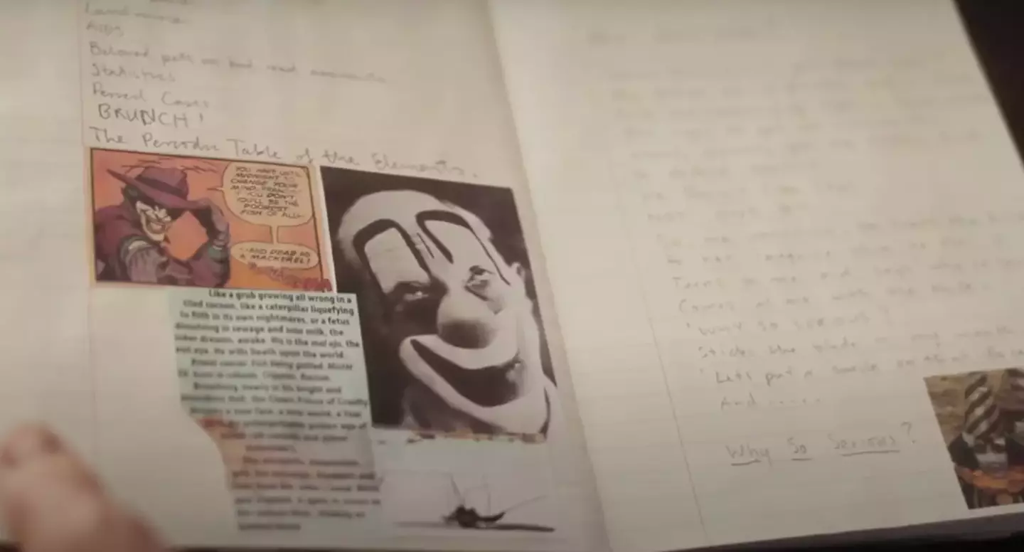 Ledger's diary featured images of clowns. ((Broadview Pictures)