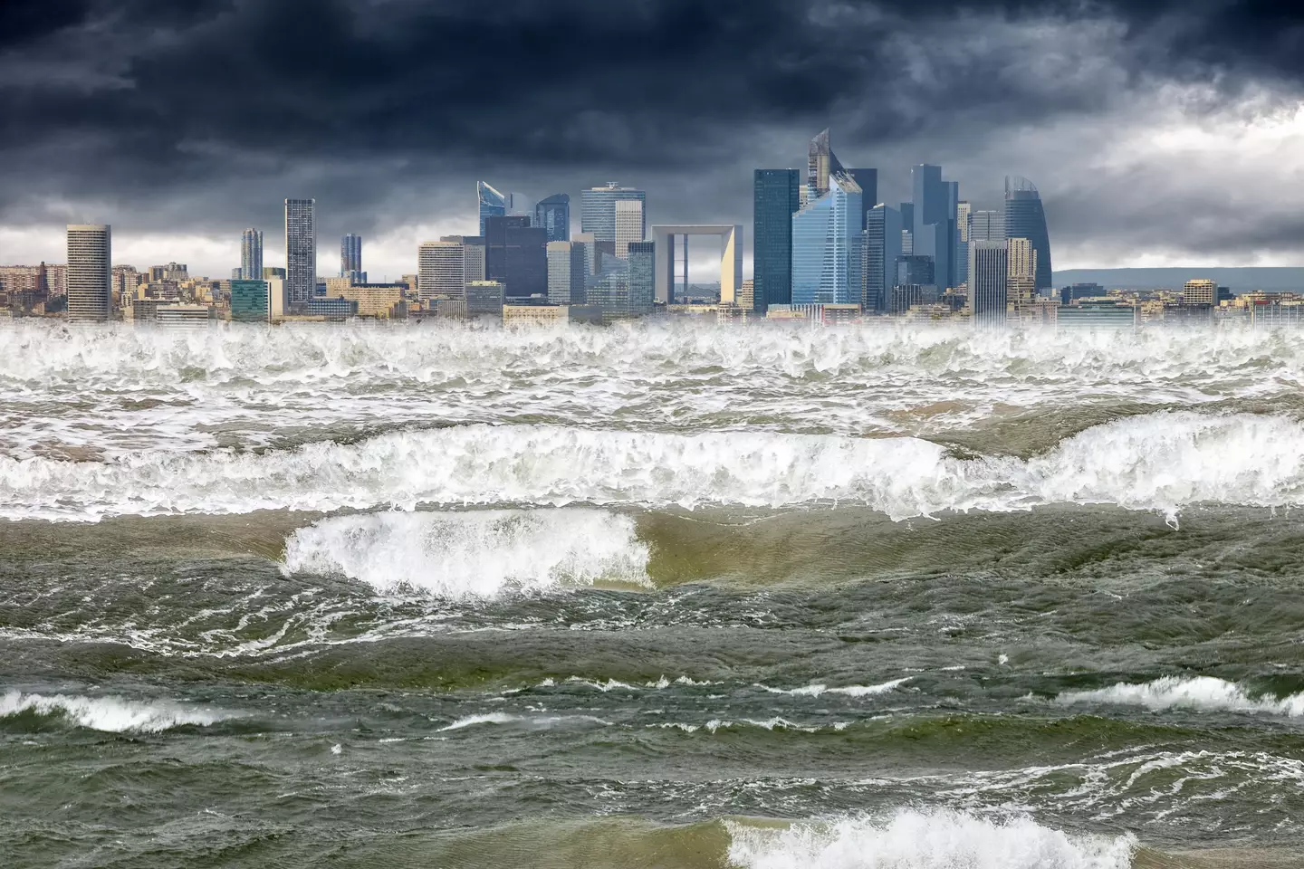 Tsunamis would be triggered if a big asteroid lands in the ocean.