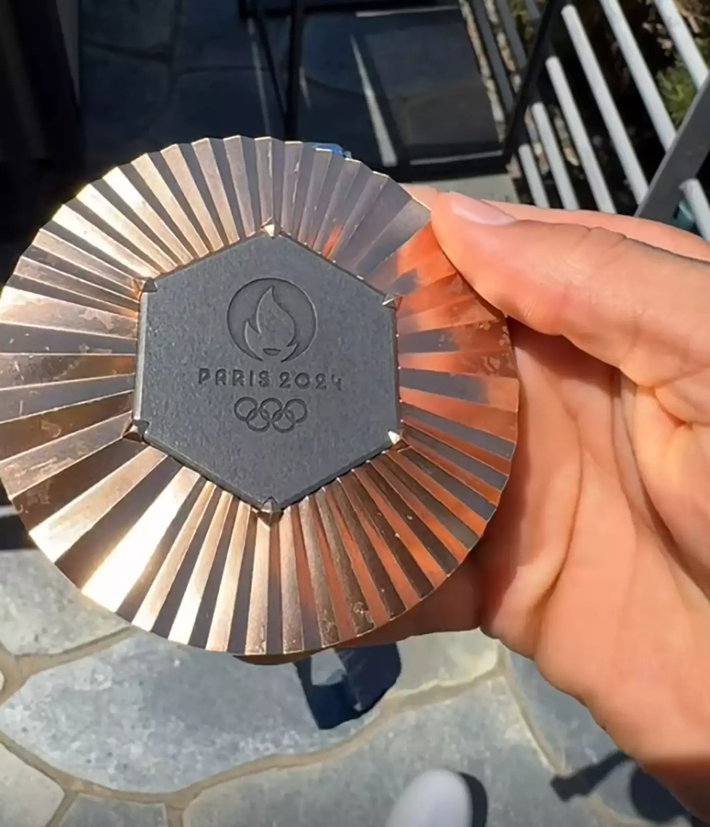 The front of the medal wasn't looking quite so shiny either. (Nyjah Huston/Instagram)