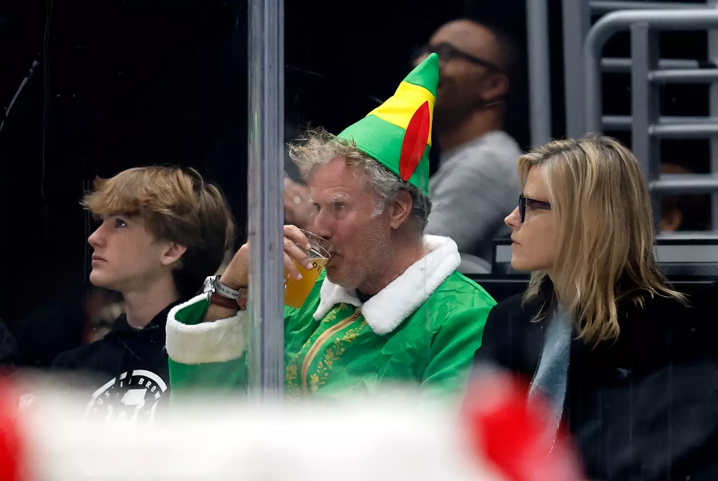 Ferrell dressed up as Buddy as he watched hockey (Ronald Martinez/Getty Images)