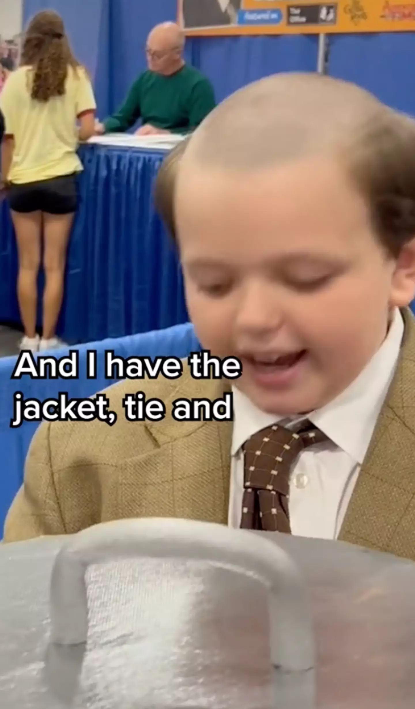 He even had tissue box shoes.