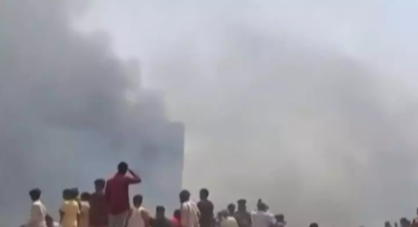 The plane crashed shortly after takeoff (Sky News)