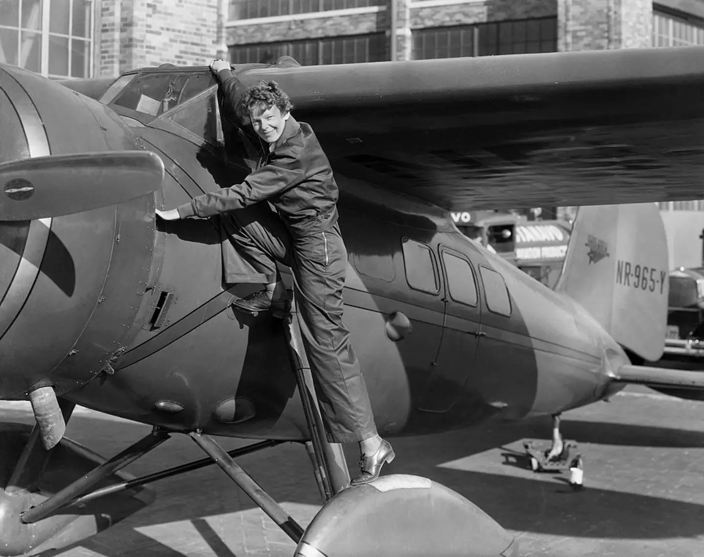 Earhart was travelling the world with Noonan (Bettmann/Getty Images)
