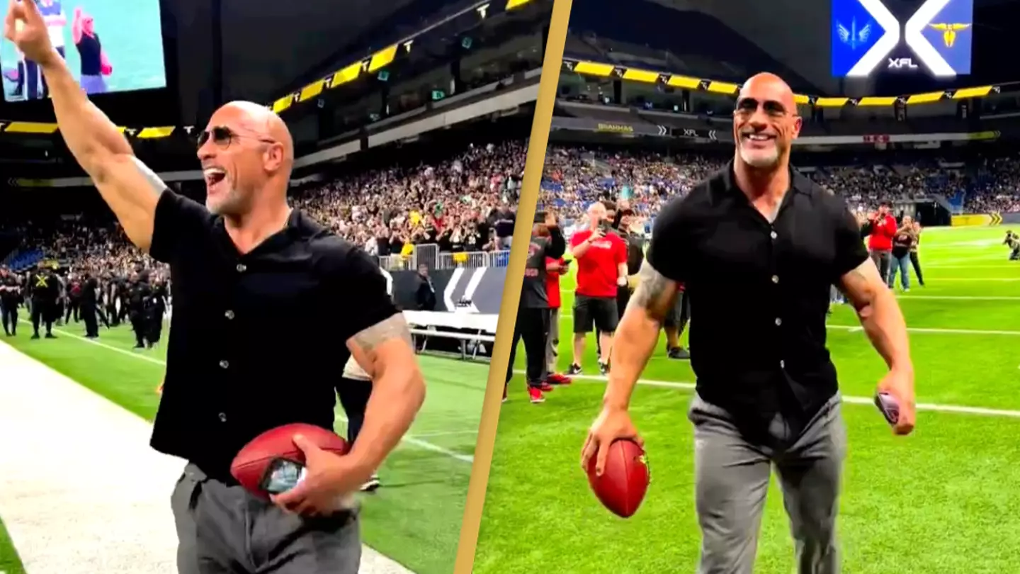 Dwayne Johnson gives impassioned speech on opening weekend of XFL season