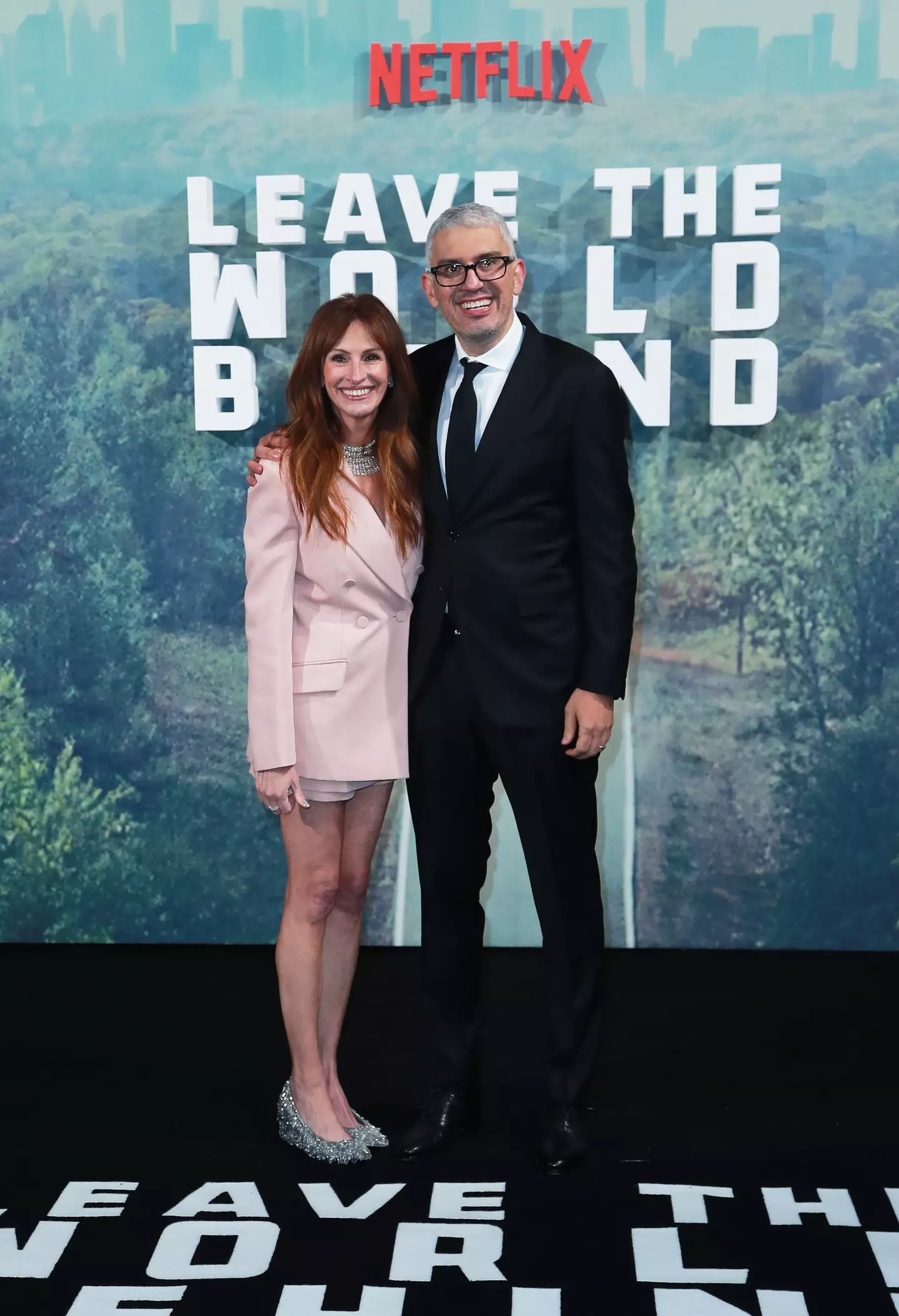 Director Sam Esmail pictured with Julia Roberts.