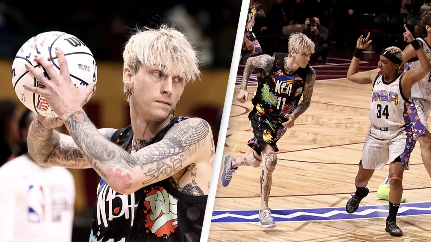 Fans Tear Machine Gun Kelly Apart Over NBA Celebrity All-Star Game Performance