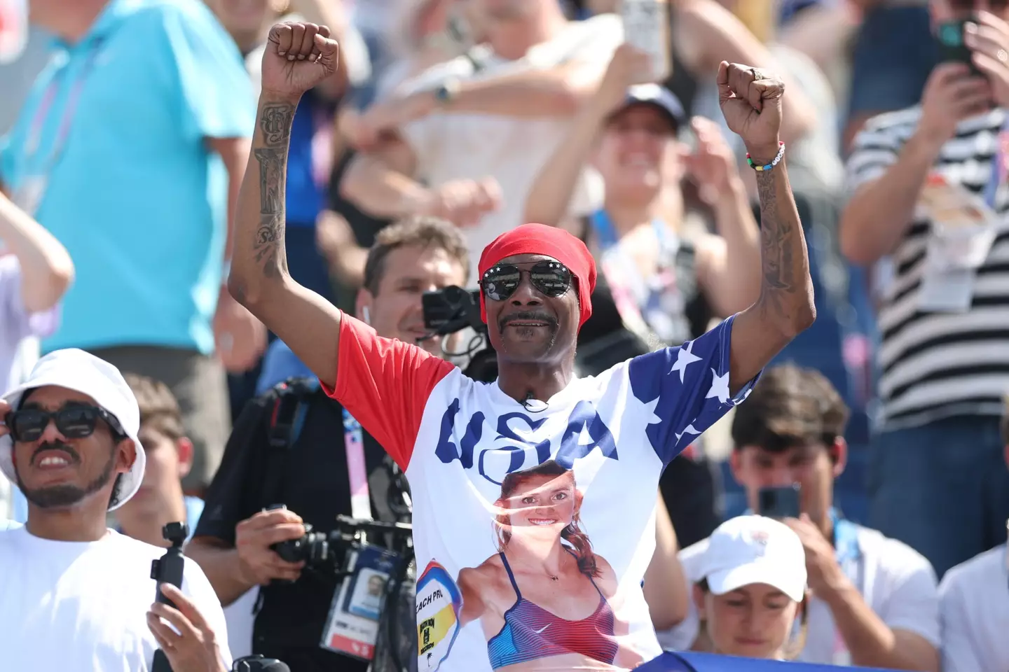 The rapper could be walking home with a hefty pay check by the end of Olympics. (Carl Recine/Getty Images)