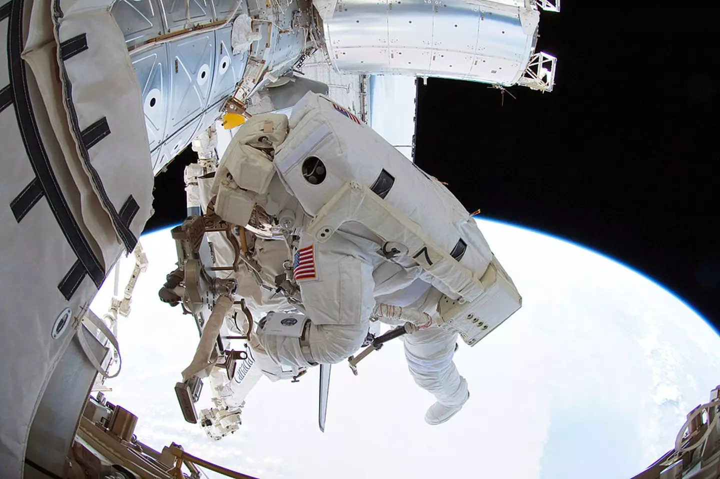 Former NASA astronaut Ron Garan pictured in 2011 during a space walk (NASA via Getty Images)