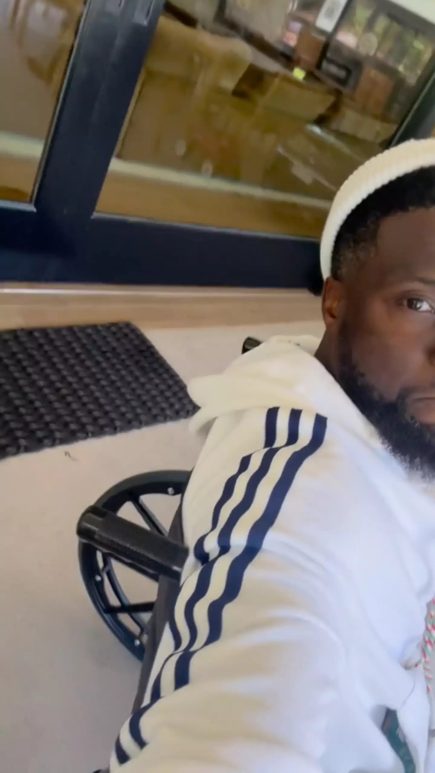 Kevin Hart has called himself 'the dumbest man alive' after revealing that he is now using a wheelchair.