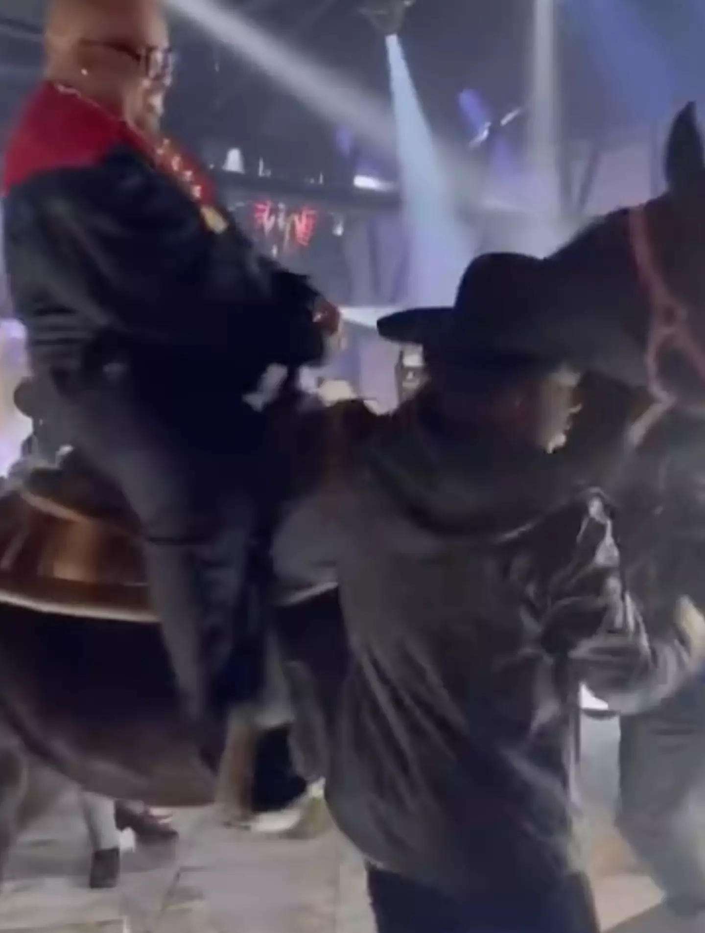 CeeLo rode into the party on horseback.