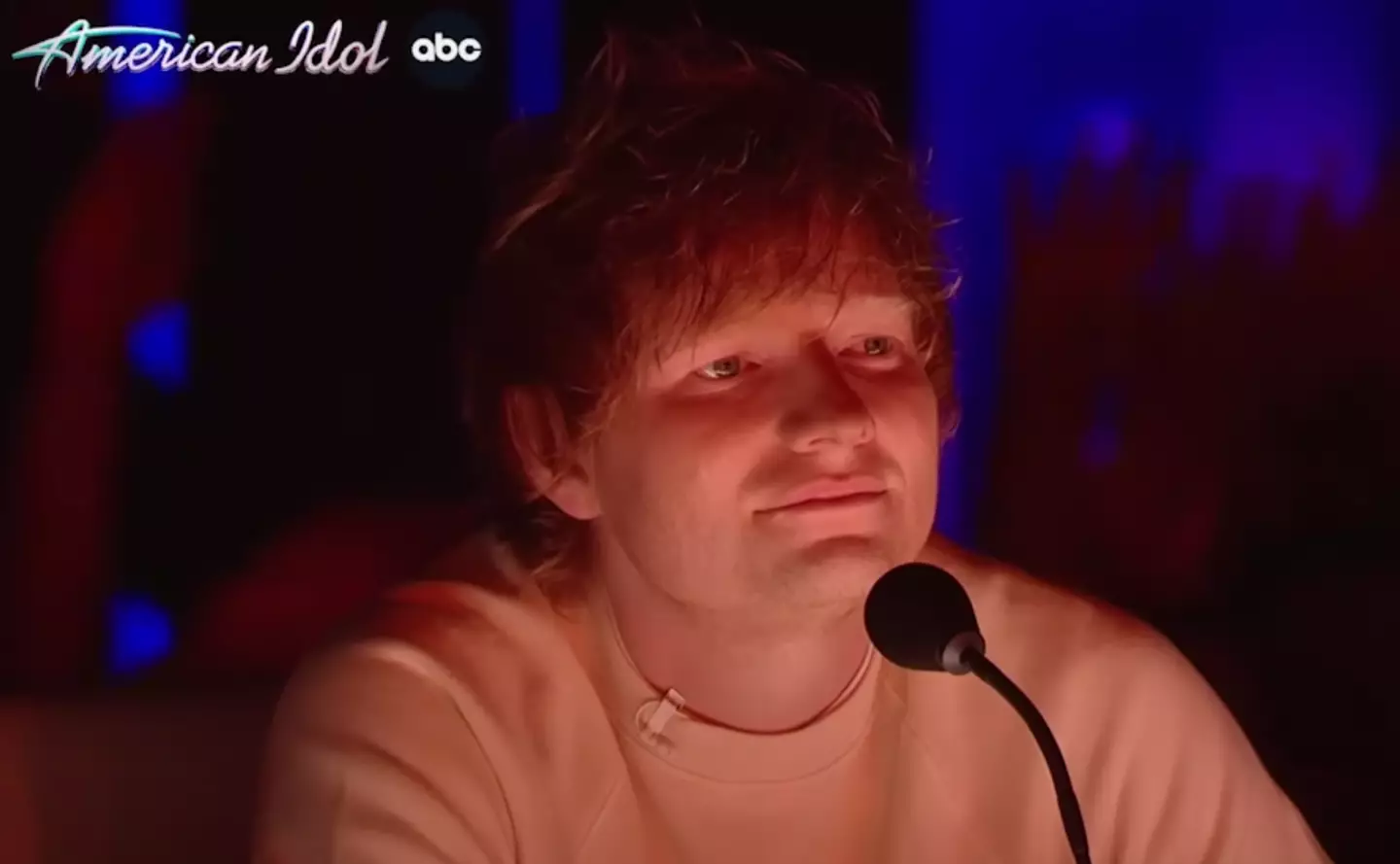 Sheeran looked incredibly moved by the performance.