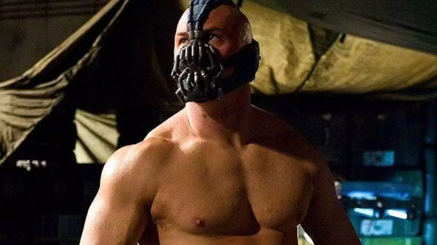 Tom Hardy as Bane in The Dark Knight Rises.