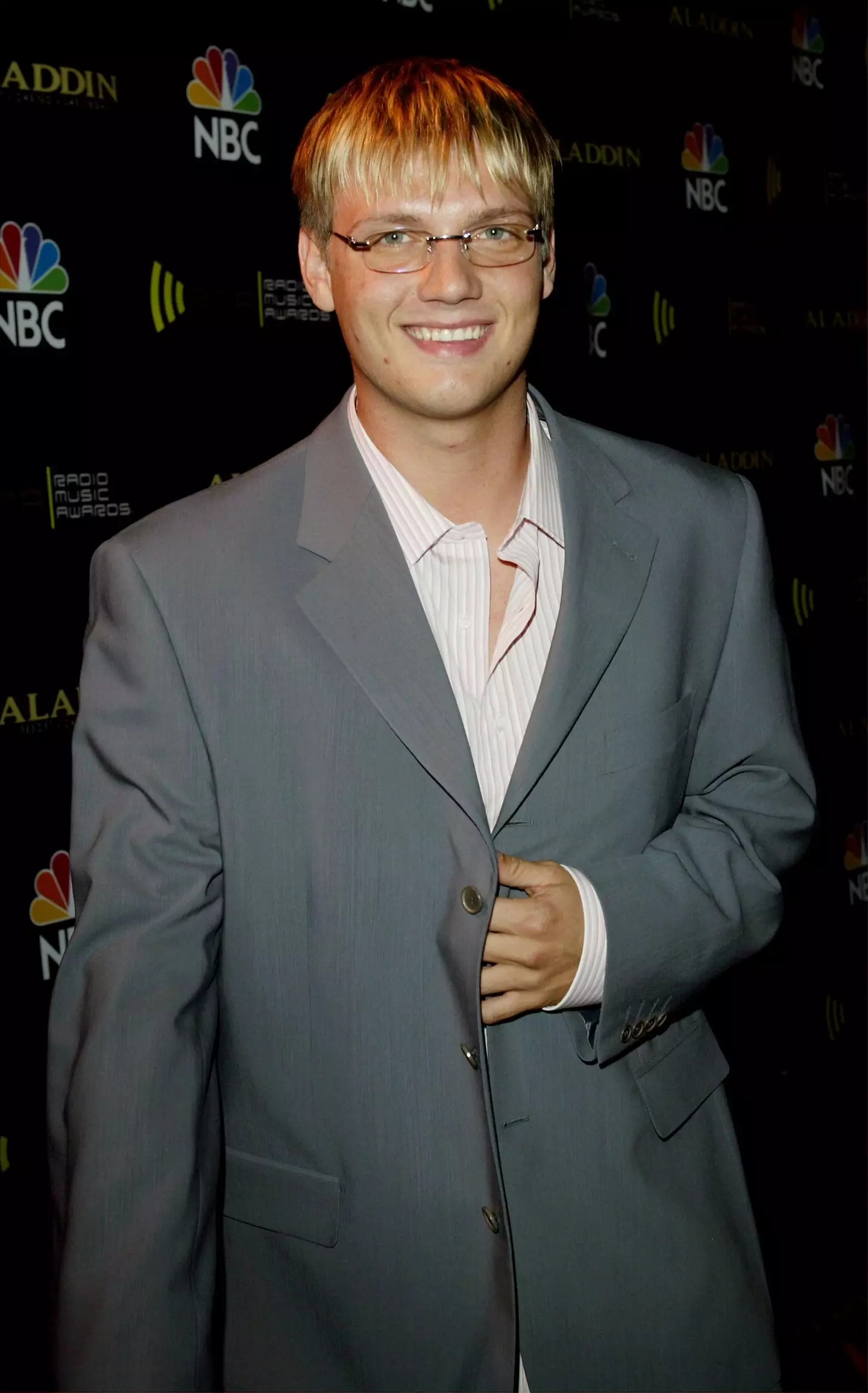 Nick Carter pictured on October 27, 2003, at the Radio Music Awards in Las Vegas (Carlo Allegri/Getty Images)