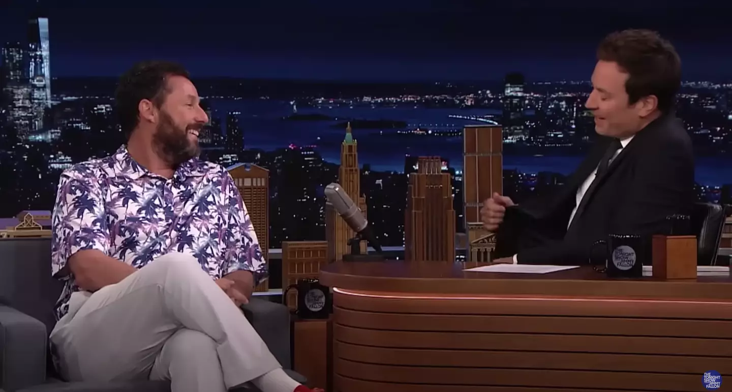 Adam Sandler joked with host Jimmy Fallon on The Tonight Show.
